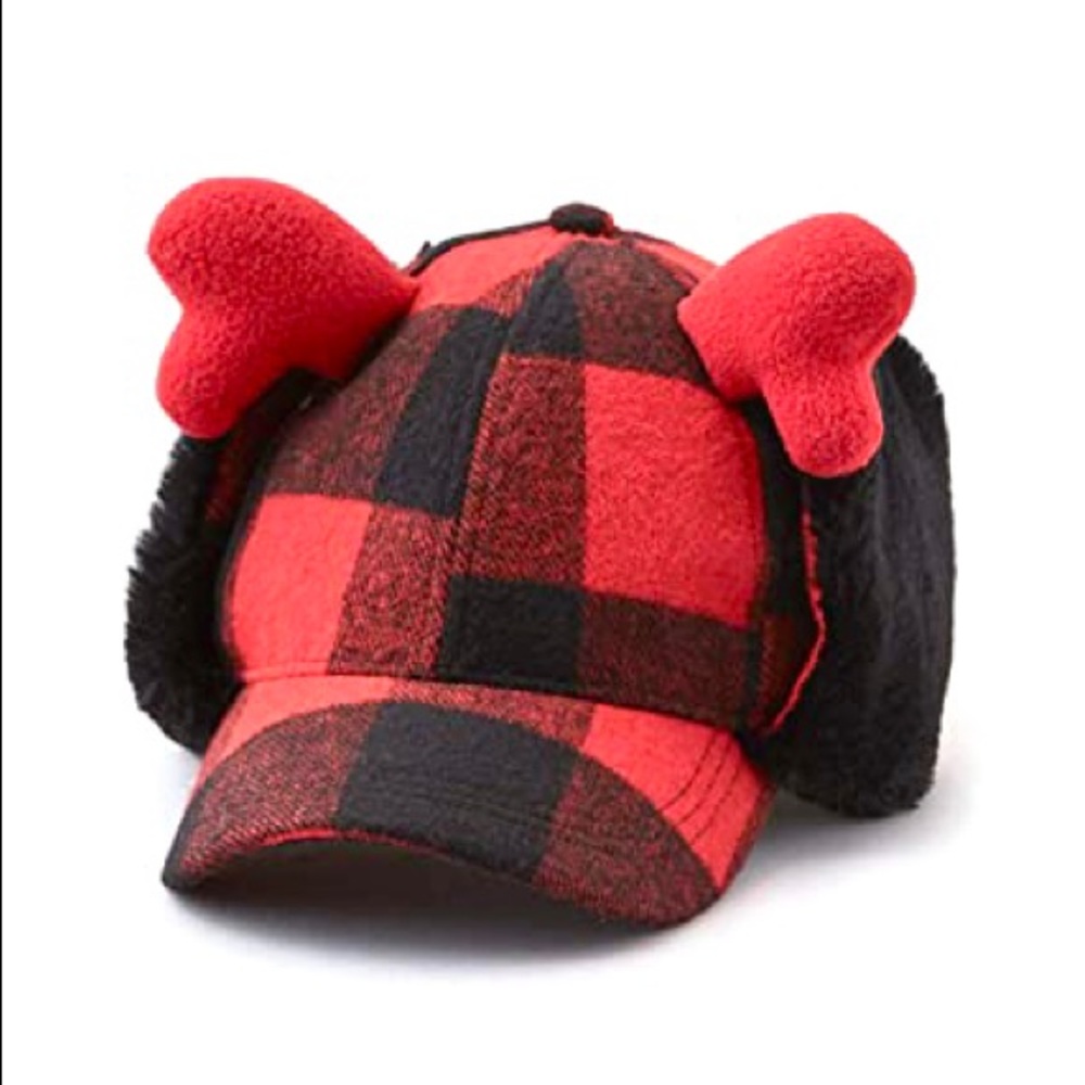 American Eagle Reindeer Antlers Plaid Baseball Cap